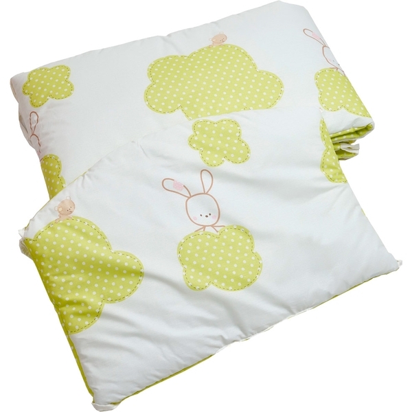 Бампер Twins Comfort Горошки, зелений (2051-C-022) - Pampik