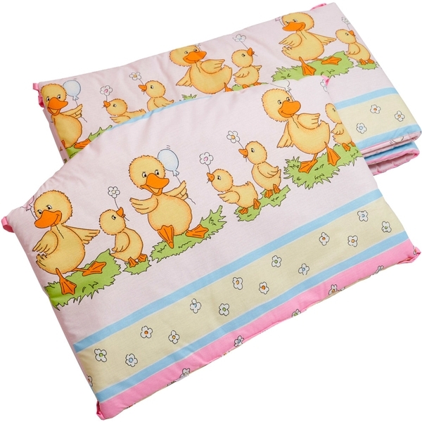 Бампер Twins Comfort Каченята, бязь, 360 см, рожевий (2051-C-026) - Pampik