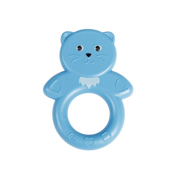 Іграшка-брязкальце Lindo Котик, синій (1612 син) - Pampik