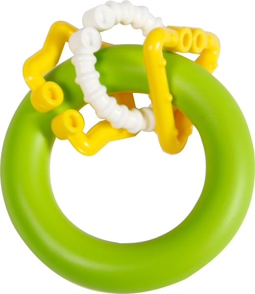 Іграшка-брязкальце Lindo Кільце з кільцями, зелений з жовтим (1619 зел/жов) - Pampik