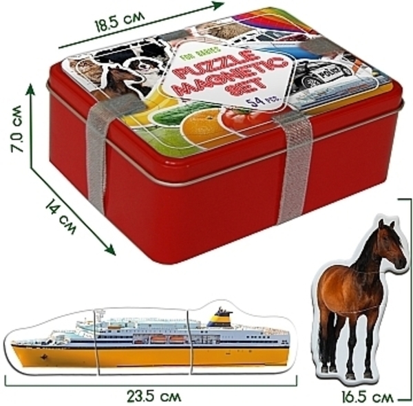 Набір магнітних пазлів Magdum Magnetic Gift Puzzle for baby, 54 шт. (ML4031-62 EN) - Pampik - 3