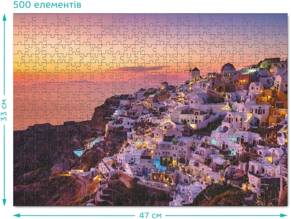 Пазл DoDo Село Ія. Греція, 500 елементів (301156) - Pampik - 5