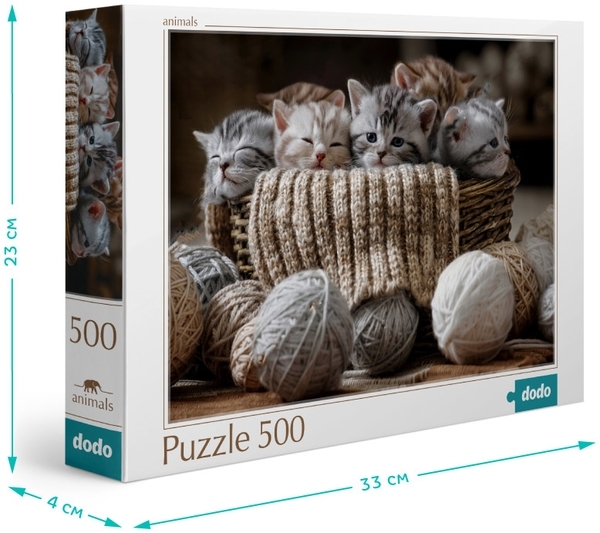 Пазл DoDo Милі кошенята, 500 елементів (300534) - Pampik - 2