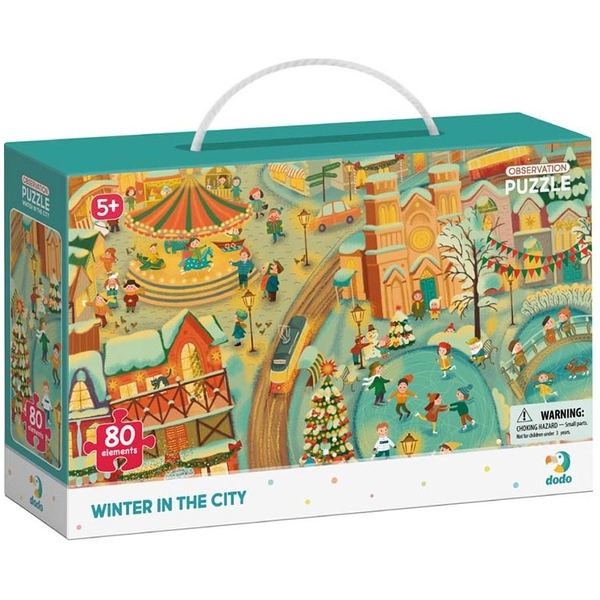 Пазл обсервационный DoDo Зима в городке (300352) - Pampik