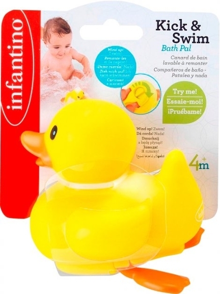 Іграшка для купання Infantino Утя, жовтий (305079) - Pampik - 2