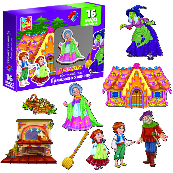 Настільна гра Vladi Toys Магнітний театр Пряничний будиночок, укр. мова (VT3206-54) - Pampik - 3