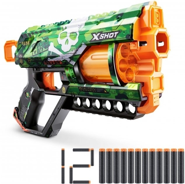 Скорострільний бластер Zuru X-Shot Skins Griefer Camo, 12 патронів, (36561H) - Pampik - 2