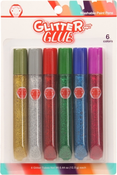 Клей з блискітками "Glitter Art Glue", 6 кольорів, металік Shantou - Pampik