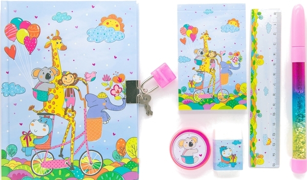 Подарочный канцелярский набор "Веселые звери" Malevaro - Pampik