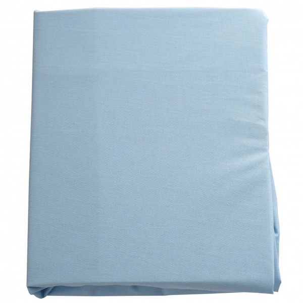 Простирадло на резинці Twins Organic, бязь преміум, 120x60 см, блакитний (6010-TO-04) - Pampik