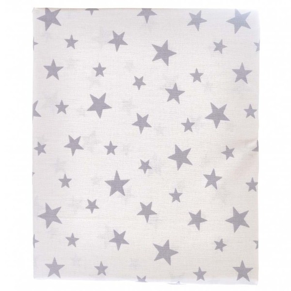Простирадло на резинці Twins Stars, бязь, 120x60 см, neutral (6010-20star-20) - Pampik