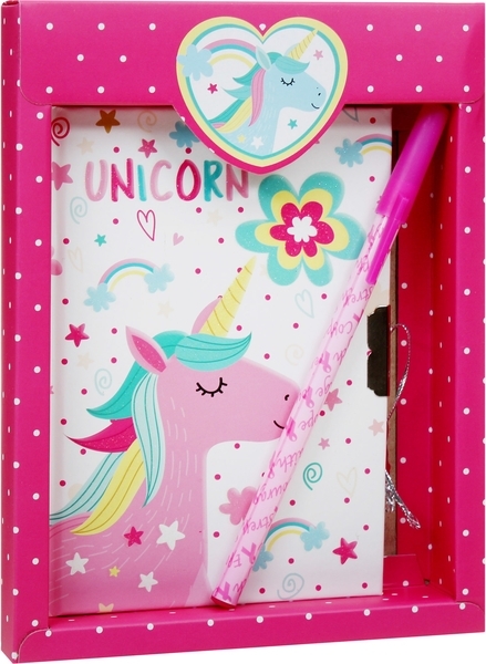 Блокнот детский "Милый единорог" 15х11 см, в подарочной упаковке с ручкой Angel Notes - Pampik