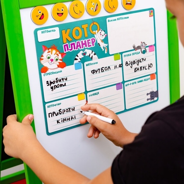 Магнітна дошка Vladi Toys Кото-планер, з маркером, українська мова (VT3601-25) - Pampik - 4