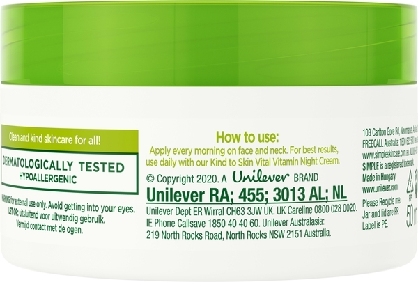 Денний крем Simple Kind to Skin Вітамінний, 50 мл - Pampik - 2