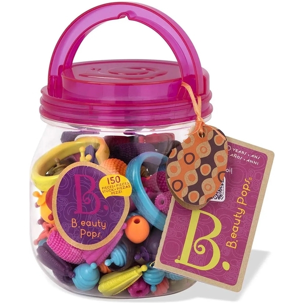 Набір для виготовлення прикрас Battat Поп-Арт, в банці, 150 деталей (BX1373Z) - Pampik