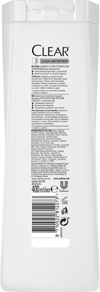 Шампунь Clear Проти очищення лупи та свіжість, 400 мл - Pampik - 2