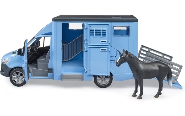 Набор Bruder машинка для перевозки животных Mercedes Sprinter с фигуркой лошади (02674) - Pampik - 6