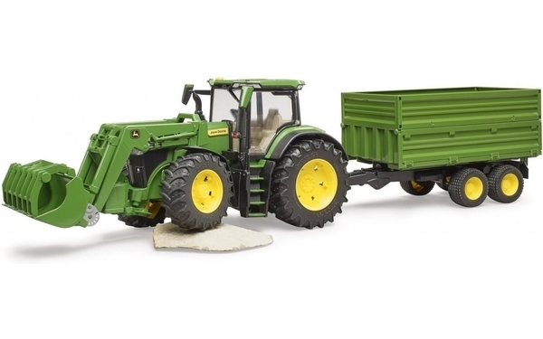 Игрушка Bruder трактор John Deere 7R 350 с погрузчиком и прицепом (03155) - Pampik - 4