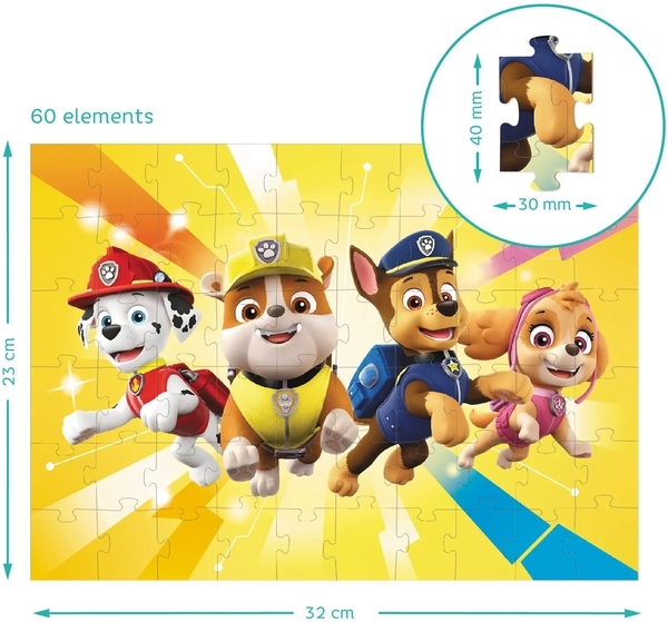 Пазл с фигуркой DoDo Paw Patrol Отчаянная четверка, 60 элементов (200164) - Pampik - 5