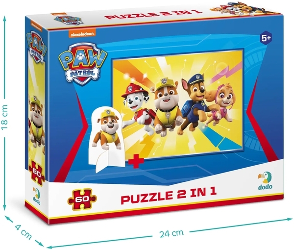 Пазл с фигуркой DoDo Paw Patrol Отчаянная четверка, 60 элементов (200164) - Pampik - 3