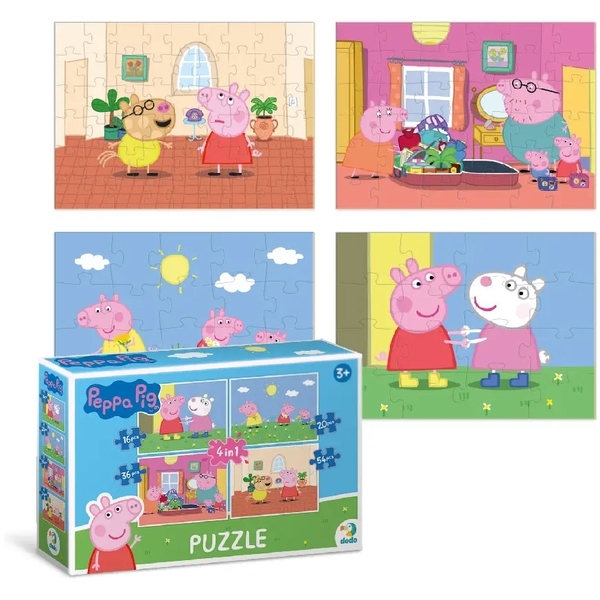 Пазл 4 в 1 DoDo Peppa Pig Жизнь Пеппы (200343) - Pampik - 2