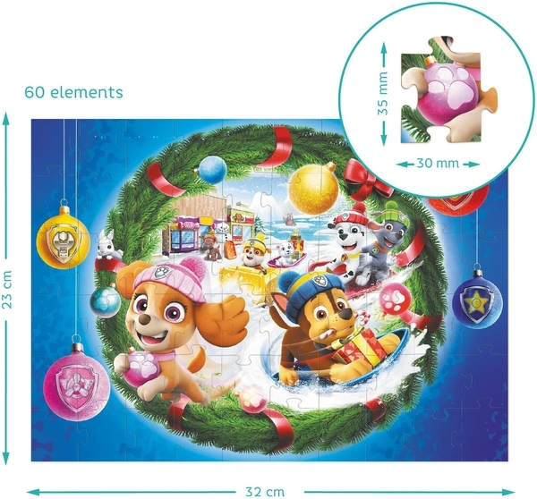Пазл DoDo Paw Patrol Christmas Подарки, 60 элементов (200420) - Pampik - 5