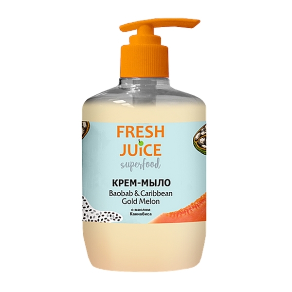 Рідке крем-мило Fresh Juice Superfood Baobab & Caribbean Gold Melon 460 мл (4823015942259) - Pampik