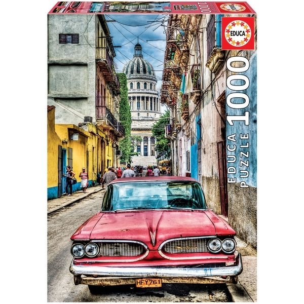 Пазл Educa Вінтажне авто у старій Гавані, 1000 елементів (16754) - Pampik
