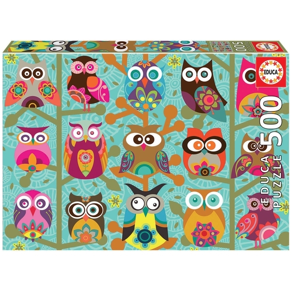 Пазл Educa Совы, 500 элементов (19006) - Pampik