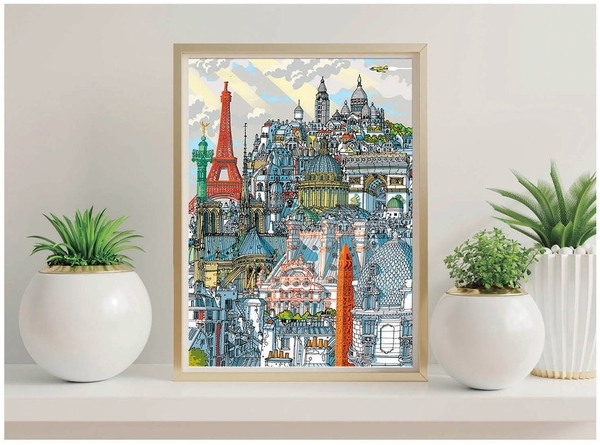 Пазл Educa Париж, Карло Станга, 1000 елементів (19264) - Pampik - 4