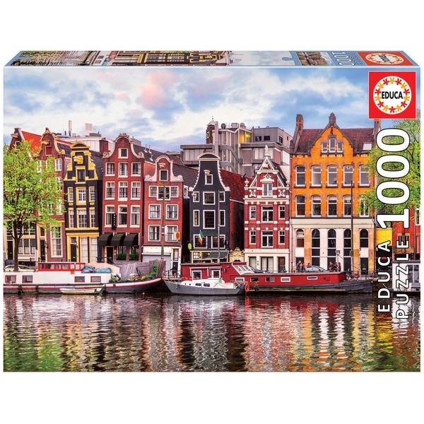 Пазл Educa Танцующие дома, Амстердам, 1000 элементов (18458) - Pampik