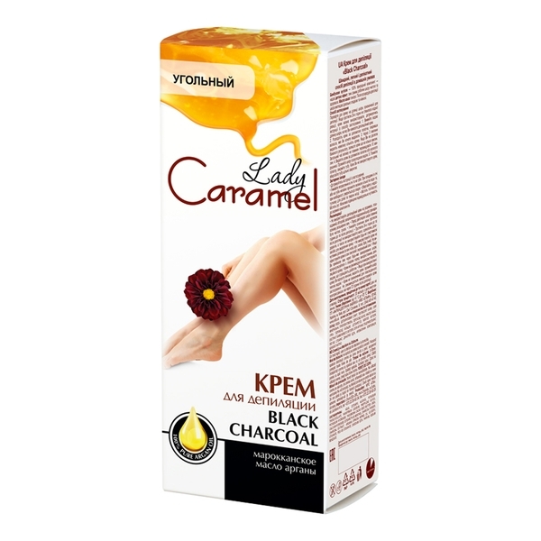 Крем для депіляції Caramel Black Charcoal 200 мл (4823015940491) - Pampik