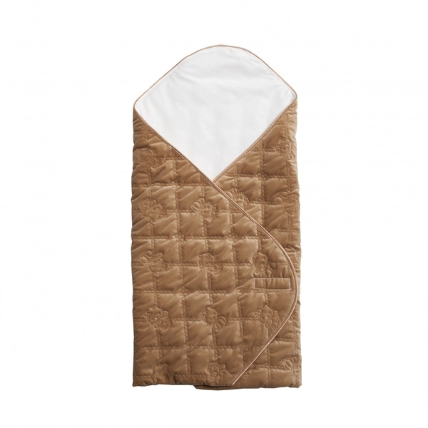 Конверт-плед Twins Velvet, стьобаний, 75х75 см, латте (9025-TVC-201) - Pampik