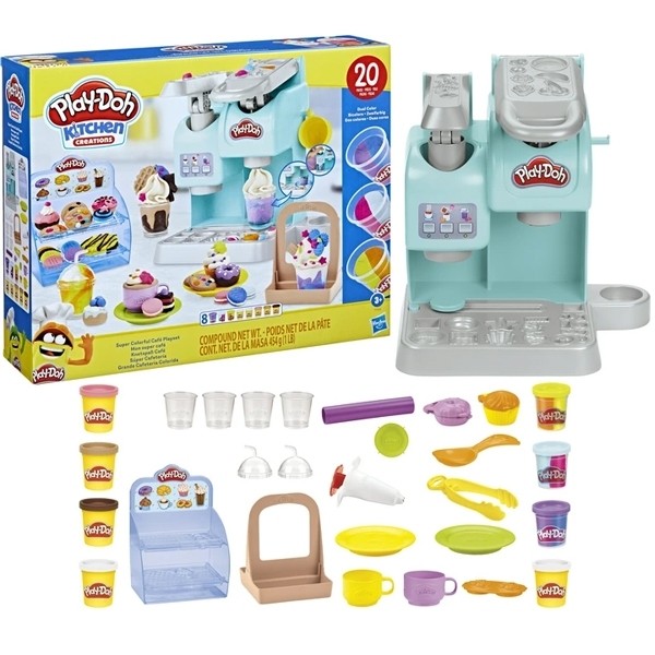 Ігровий набір із пластиліном Hasbro Play-Doh Різнокольорове кафе (F5836) - Pampik - 3