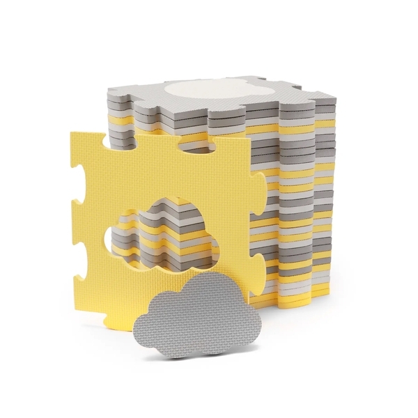 Килимок-пазл Kinderkraft Luno Shapes Yellow, 30 елементів (KPLUSH00YEL0000) - Pampik - 7