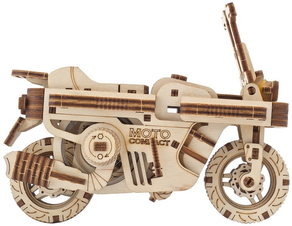 Механический 3D-пазл Ukrainian Gears Мото Компакт складной скутер, 192 эл. (70168) - Pampik - 3