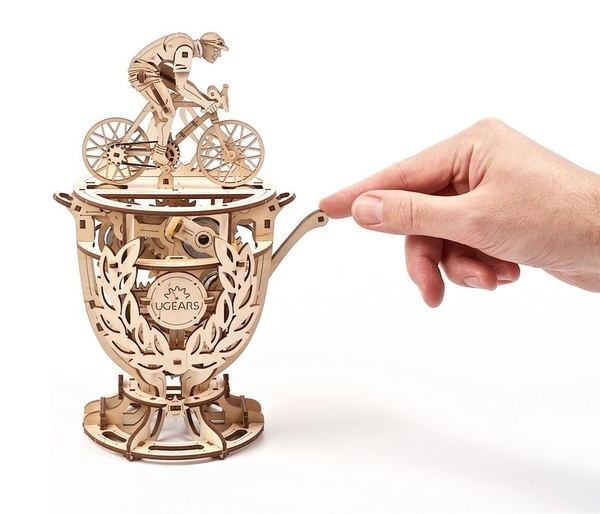 Механічний 3D-пазл Ukrainian Gears Автоматон Велосипедист, 189 ел. (70148) - Pampik - 6