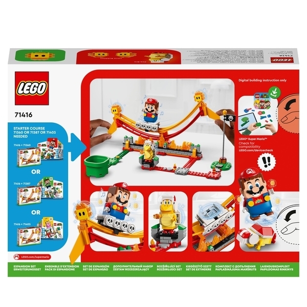 Конструктор LEGO Super Mario Поїздка на лаву-хвилі. Додатковий набір 218 деталей (71416) - Pampik - 16
