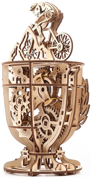 Механічний 3D-пазл Ukrainian Gears Автоматон Велосипедист, 189 ел. (70148) - Pampik - 4