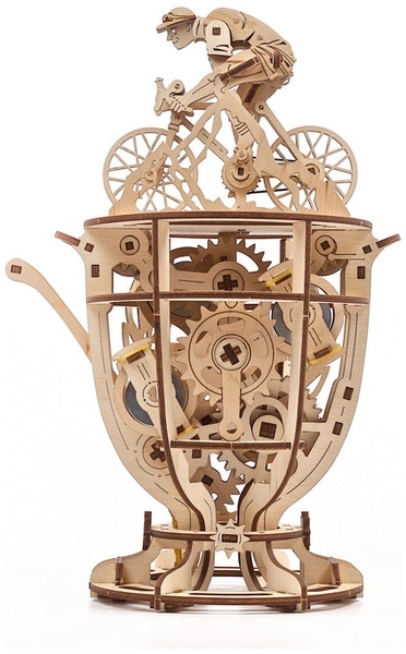 Механічний 3D-пазл Ukrainian Gears Автоматон Велосипедист, 189 ел. (70148) - Pampik - 3