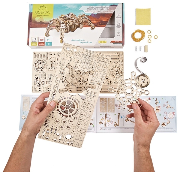 Механічний 3D-пазл Ukrainian Gears Гексапод Дослідник, 388 ел. (70158) - Pampik - 10