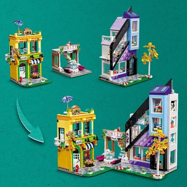 Конструктор LEGO Friends Квіткові та дизайнерські магазини в центрі міста 2010 деталей (41732) - Pampik - 9