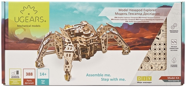 Механічний 3D-пазл Ukrainian Gears Гексапод Дослідник, 388 ел. (70158) - Pampik - 9