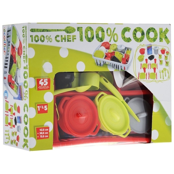 Ігровий набір Ecoiffier Посуд Pro-Cook із сушаркою, 45 предметів (001210) - Pampik - 2