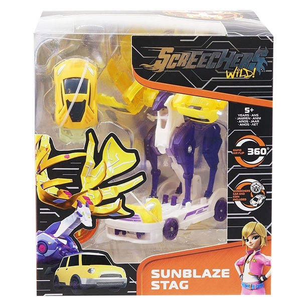 Машинка-трансформер Screechers Wild S4 L2 Санблейз Стег (EU685202) - Pampik