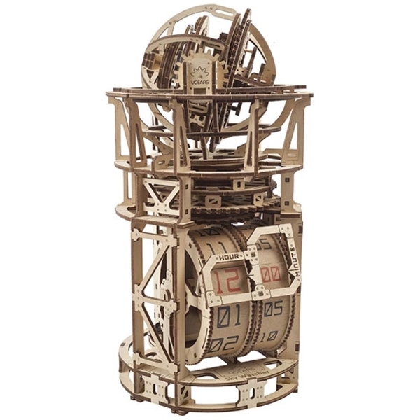 Механічний 3D-пазл Ukrainian Gears Астроном. Настільний годинник з турбійоном, 338 ел. (70162) - Pampik