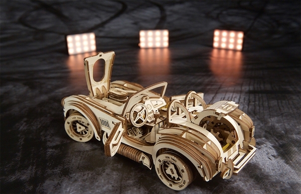 Механічний 3D-пазл Ukrainian Gears гоночний автомобіль Дріфт Кобра, 370 ел. (70161) - Pampik - 16