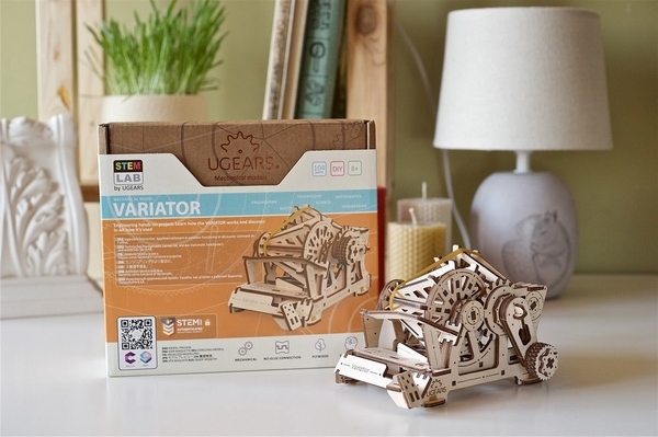 Механічний 3D пазл Ukrainian Gears STEM-модель Варіатор, 104 ел. (70147) - Pampik - 14