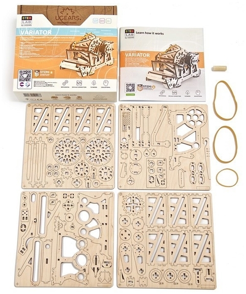 Механічний 3D пазл Ukrainian Gears STEM-модель Варіатор, 104 ел. (70147) - Pampik - 10