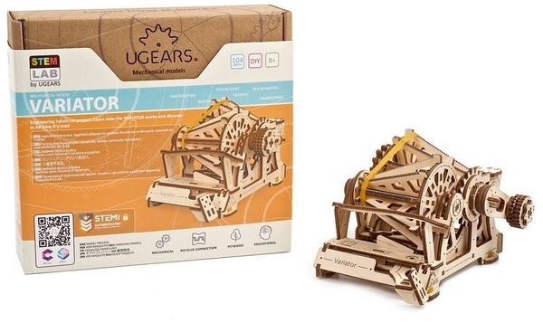 Механічний 3D пазл Ukrainian Gears STEM-модель Варіатор, 104 ел. (70147) - Pampik - 9